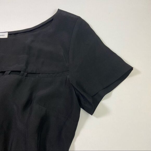 AMANDA UPRICHARD- Black Silk Cut Out Chest Dress - Picture 7 of 9